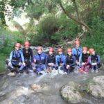 Canyoning adventutre with spanish language students in Spain, Andalusia