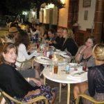 Dinner in a tapas bar in the pedestrian street of Prado del Rey with a group of students studying Spanish and English