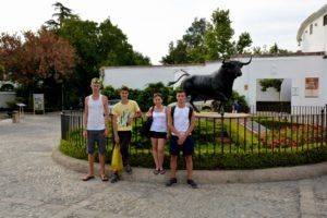 Ausflug nach Ronda mit den Spanisch-Sprachschülern an der Stierkampfarena I.