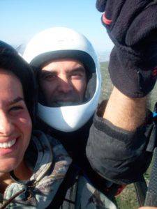 Paragliding activity during the Spanish course in Prado del Rey