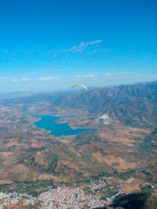 Paragliding in Algodonales during the Spanish learning program in Prado del Rey