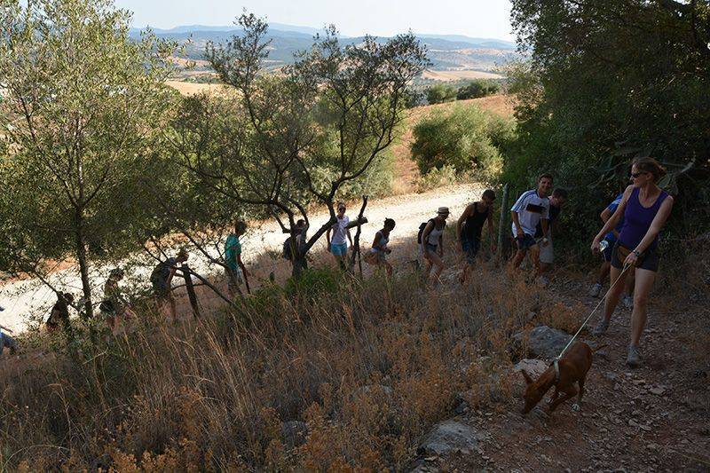 Hiking on the first day of the Spanish course in Prado del Rey