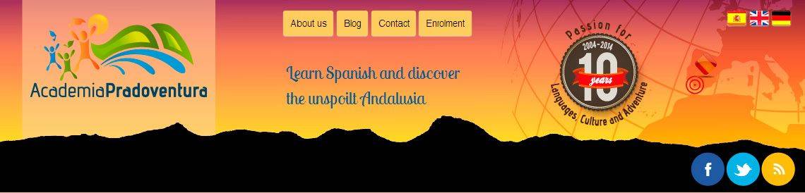 cabecera actual de la web de la academia de idiomas Academia Pradoventura en Prado del Rey
