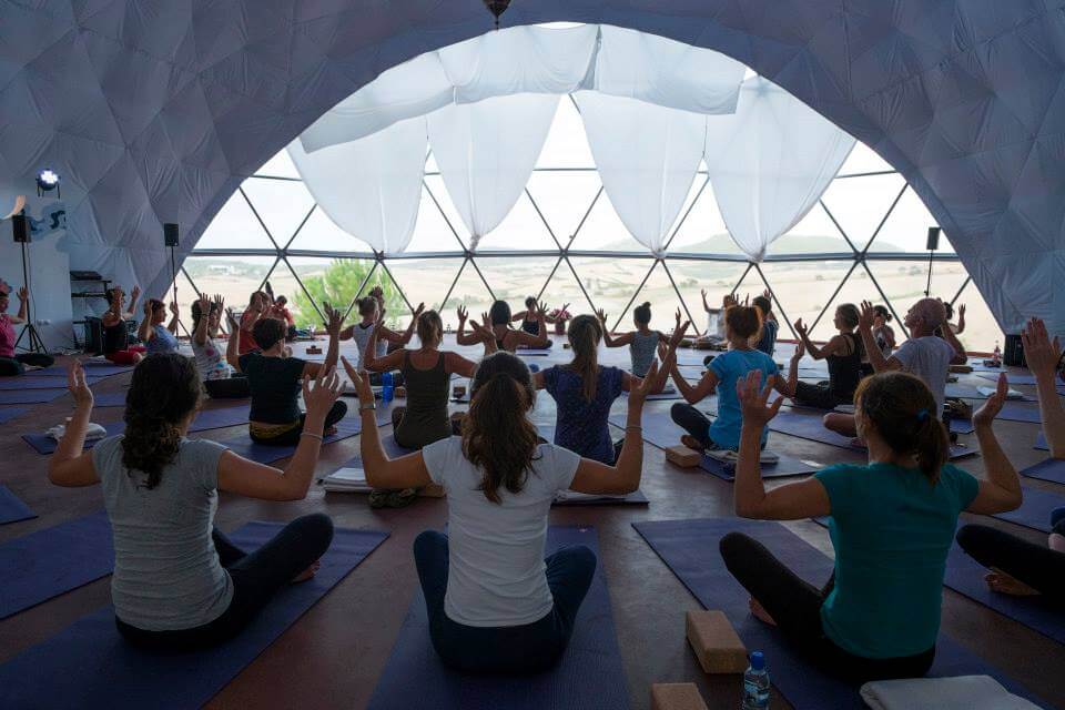 Yoga class in the dome Spanish and Yoga package