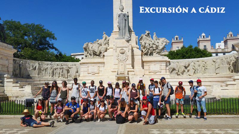 Excursión escolares a Cádiz Plaza de España